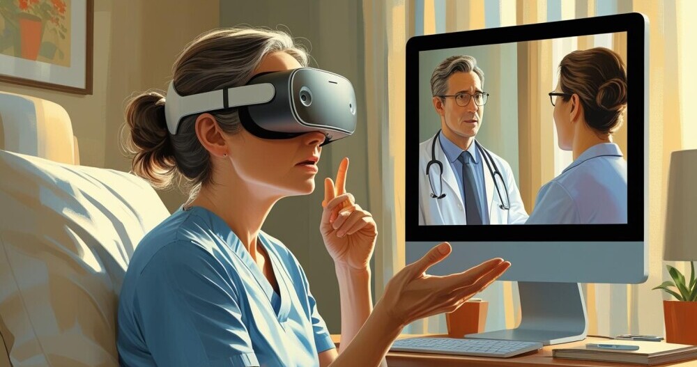 patient asks doctor to help with ar headset
